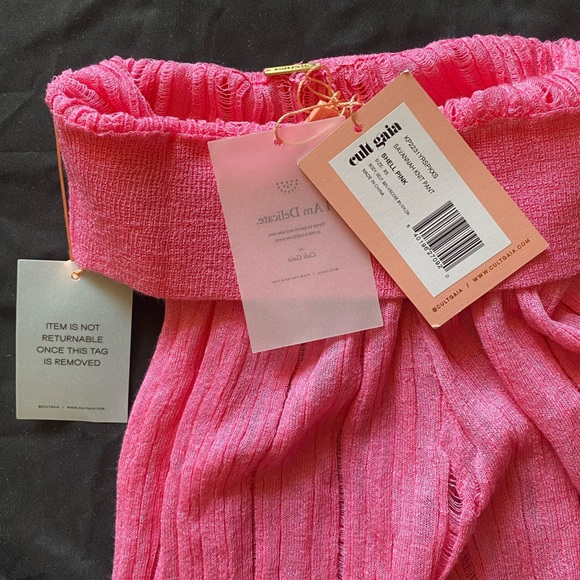 Gulta Gaia Savannah Knit Pant in Shell Pink - Picture 4 of 4